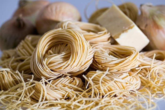 Tagliatelle al sugo di triglia e timo