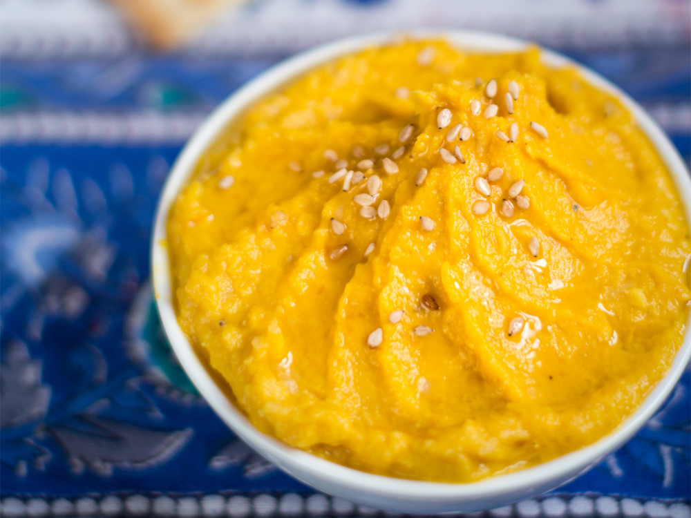 Hummus carota e zucca