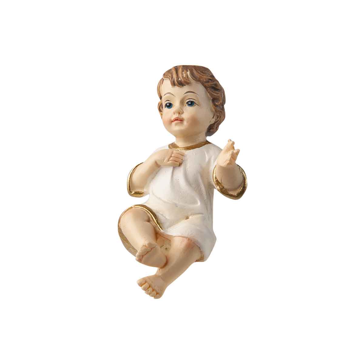 Presepe – Statuetta Gesù Bambino con veste bianca