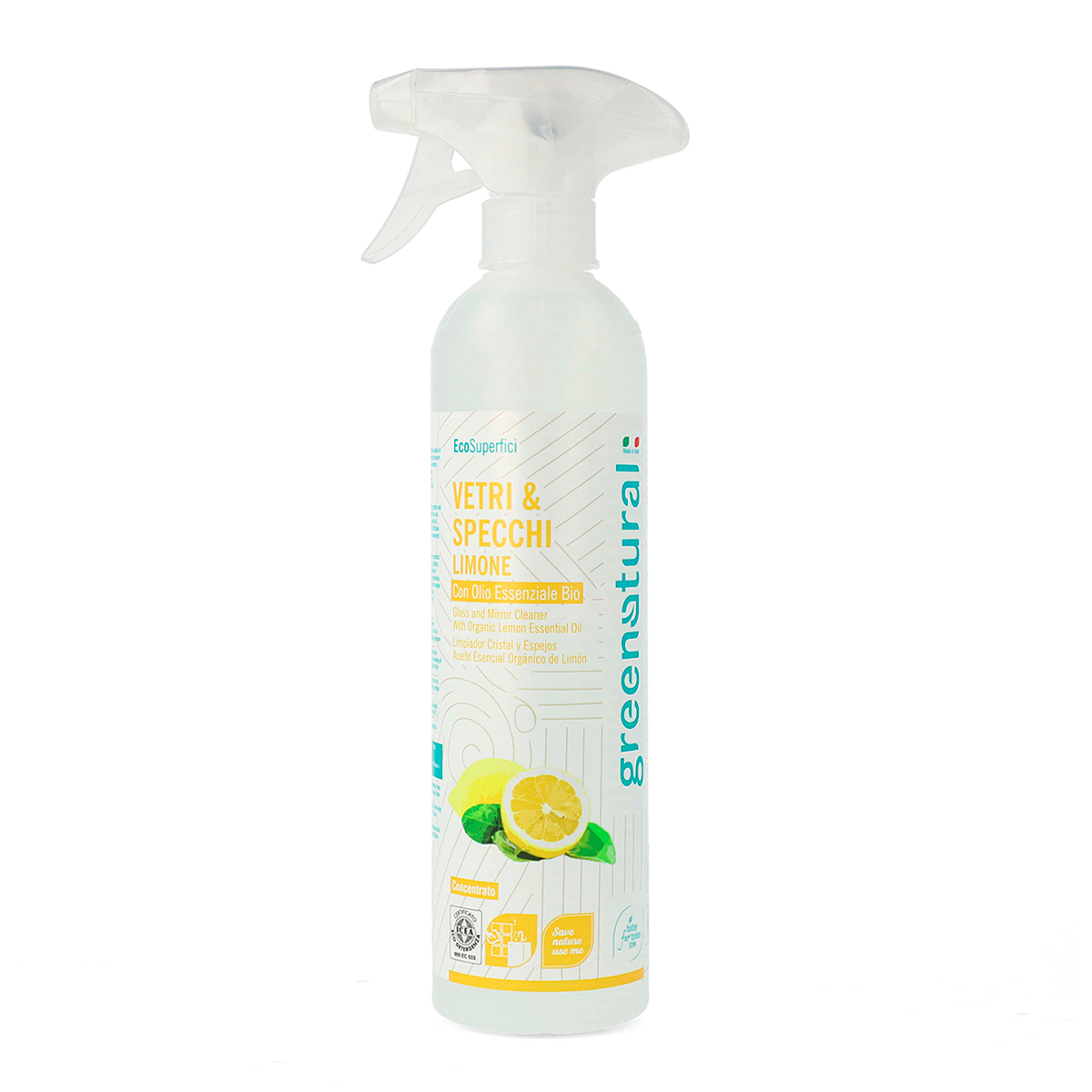 Greenatural Detergente Vetri & Specchi Limone