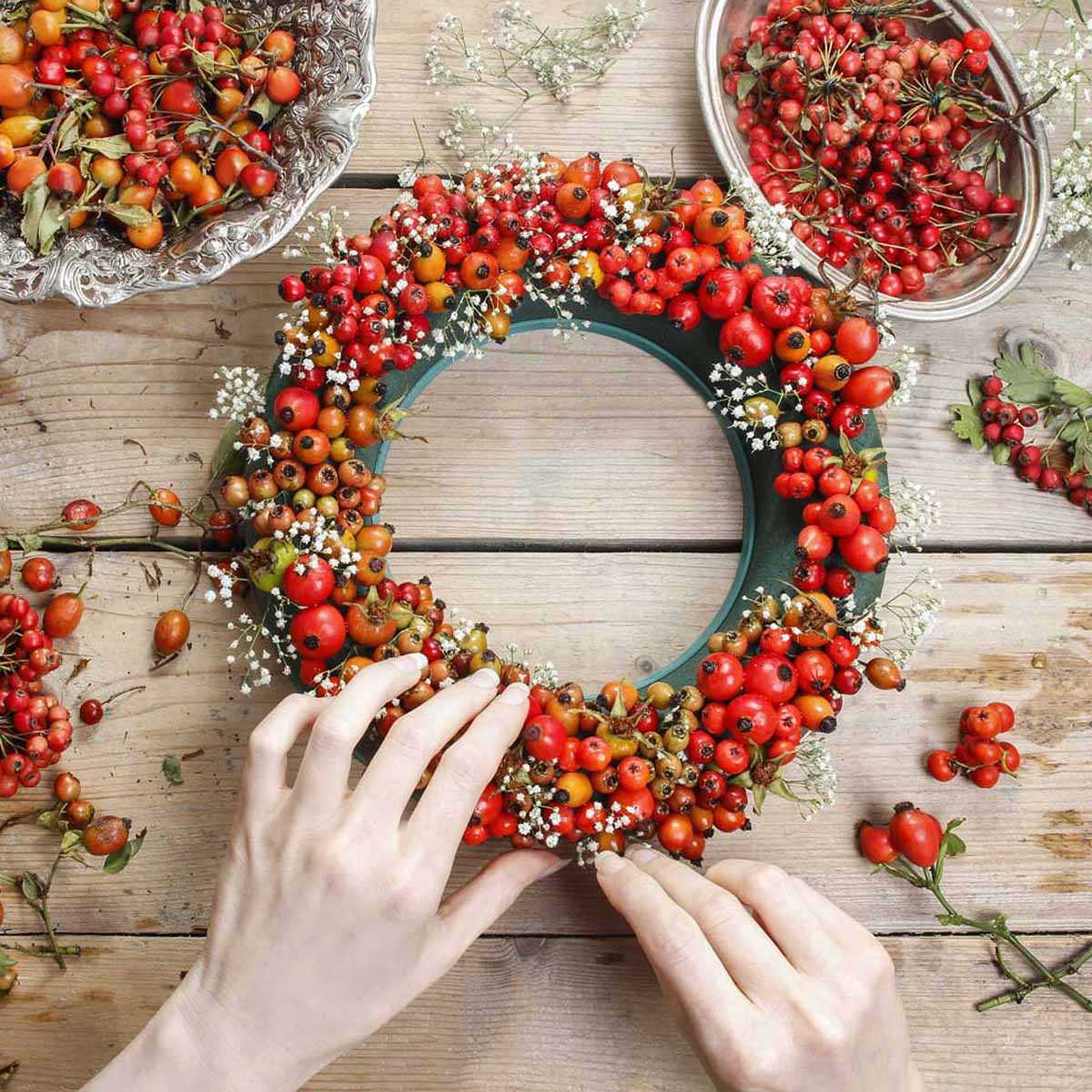 Rami, foglie, frutti, bacche:  per rinunciare a un “Natale di plastica”