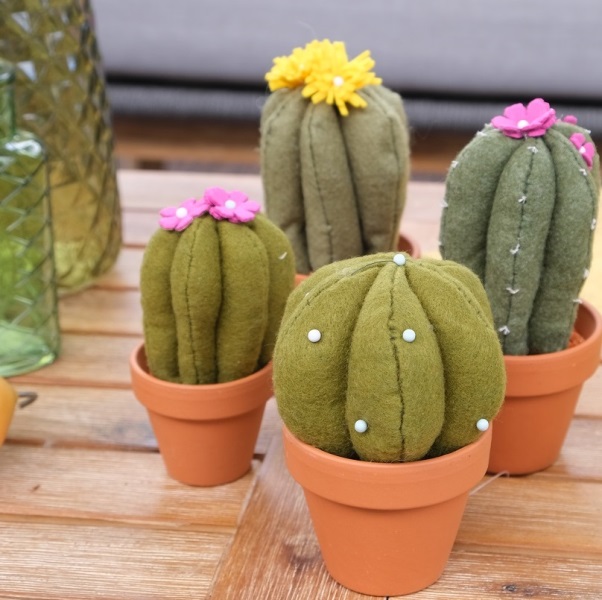 Cactus decorativo in feltro