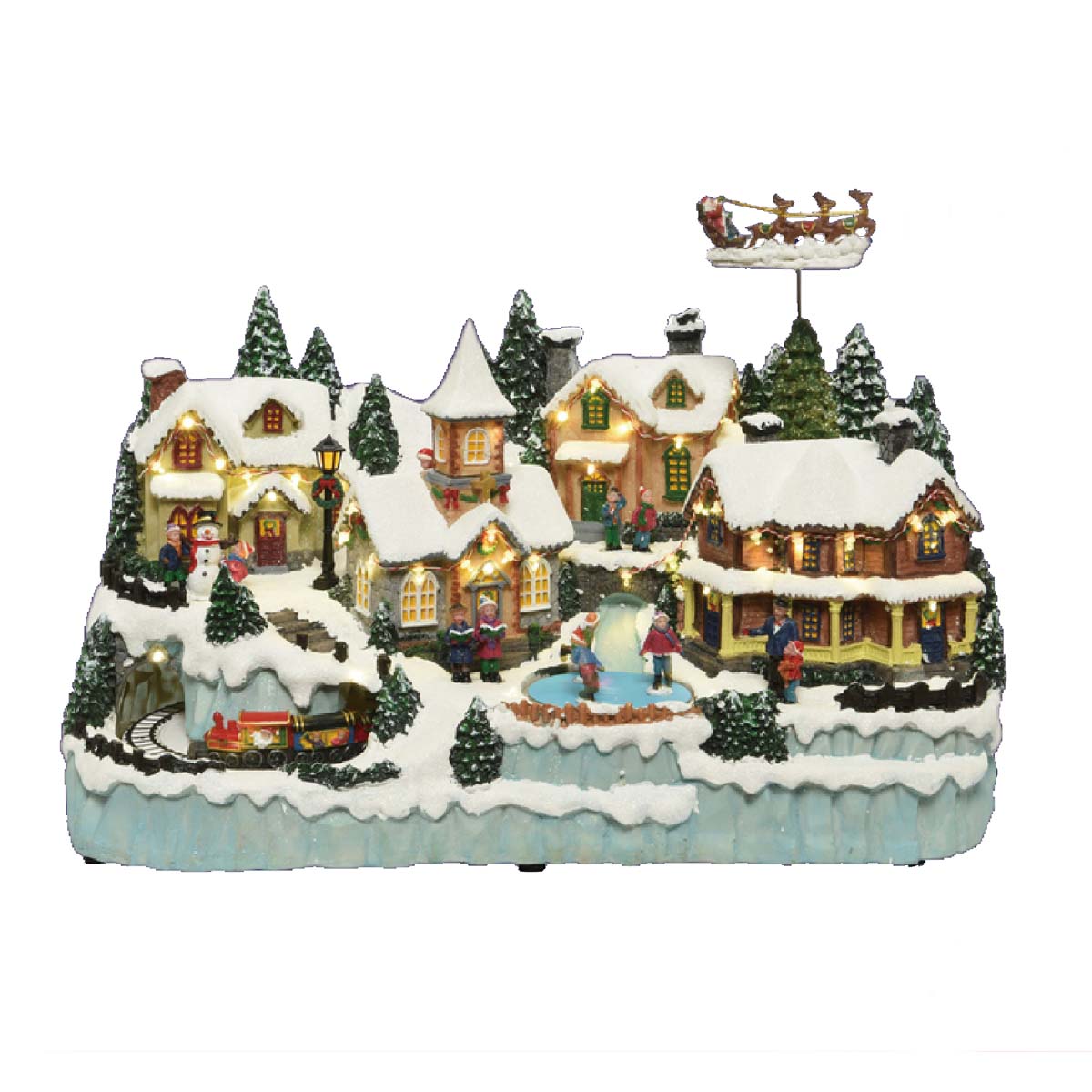 Villaggi di Natale – Villaggio con Santa Claus volante
