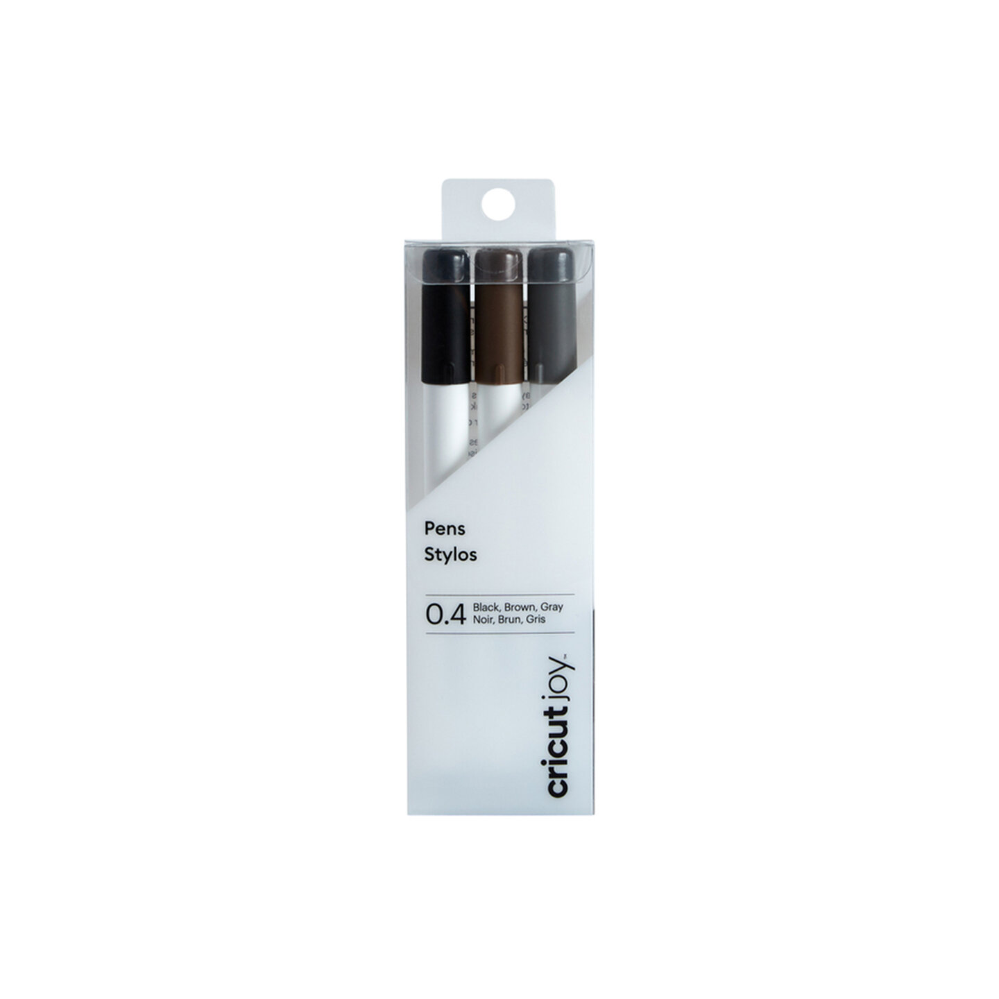 Cricut set 3 penne a punta fine nero, marrone e grigio 0,4 mm