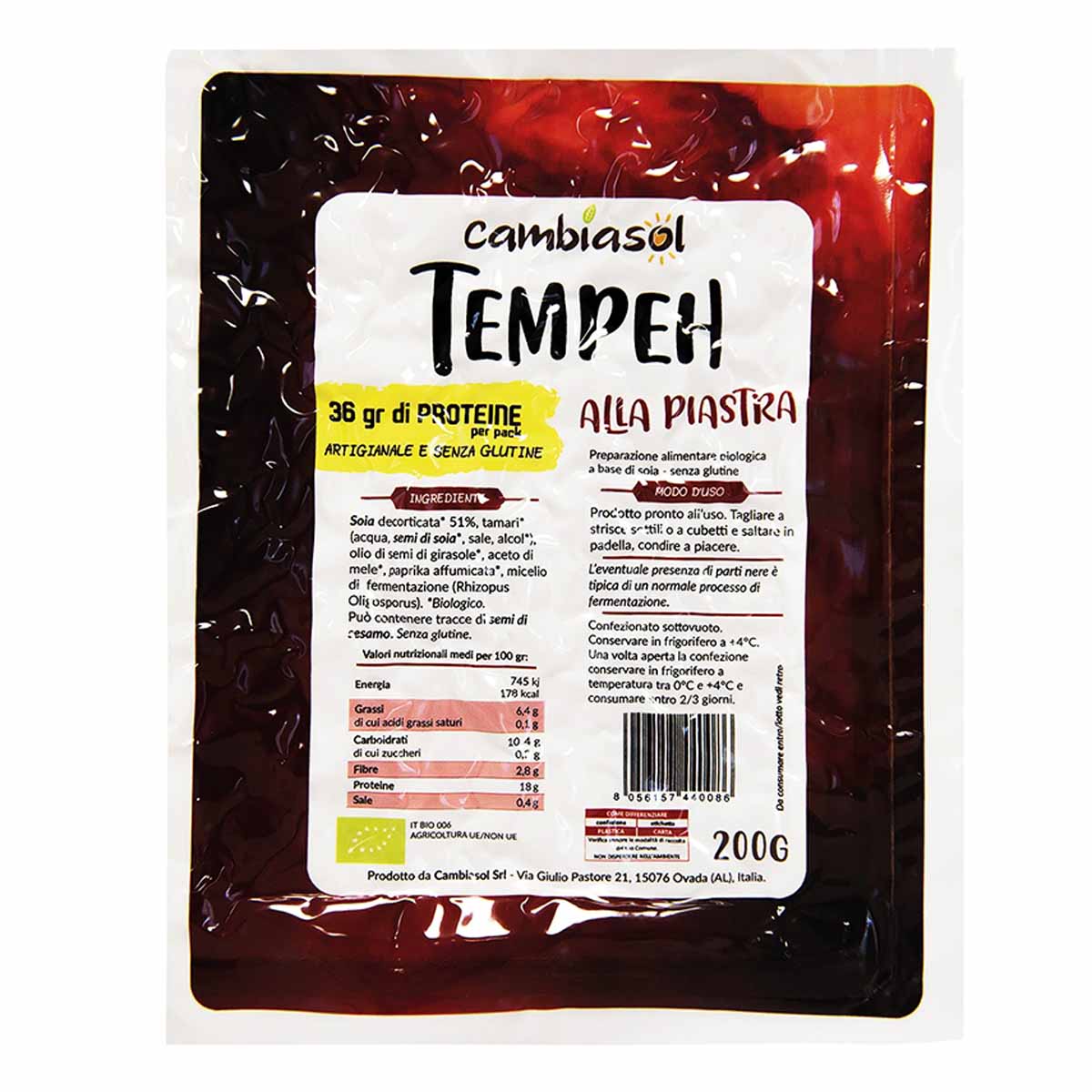 Cambiasol Tempeh alla piastra